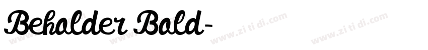 Beholder Bold字体转换